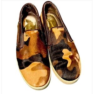 Michael Kors ‘Keaton’ Camo Calf Hair Slip On Shoes